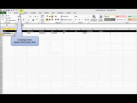 how to make a data entry form in excel 2013 for mac